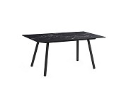 Natal Lounge Dining Table Trespa Marble Charcoal 150x76x68 cm. ~