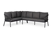 Natal Lounge Dining Set Left Charcoal 200x160x98 cm. ~