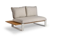 Seto Teak 2-Seater Right Creme White 166x81x90 cm. ~
