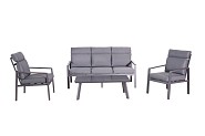 Antonio Lounge Sofa Set Charcoal  ~