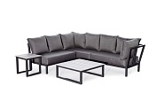 Manu Lounge Corner Set Charcoal  ~