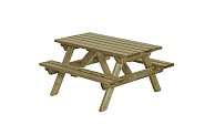 Picknicktafel geimpregneerd, metalen frame junior 115x120cm ~