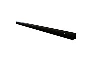 Stalen U-profiel met structuur poedercoating t.b.v. H-gleufpaal 3,5x4x220 cm. zwart RAL9005 ~