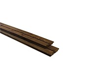 Douglas geschaafd 2-zijdig dubbel rhombus profielplank 2,7x14,5x224 cm. bruin geimpregneerd ~