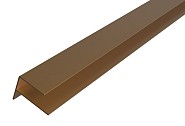 Alu WEO Essential Gardenwall F-profiel Teak 35x45 mm. L-300 cm. RAL8024 ~