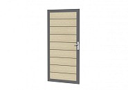 Aluminium deur met houtmotief, 90x183 cm, eiken. ~