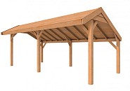Douglasvision kapschuur Comfort 600x250 cm. kleurloos geïmpregneerd. ~