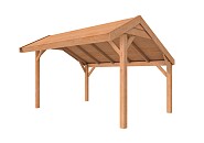 Douglasvision kapschuur Comfort 400x250 cm. kleurloos geïmpregneerd. ~