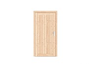 Vuren dichte enkele deur Prestige 108x209 cm. linksdraaiend scharnieren RVS beslag onbehandeld. ~