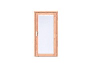 Douglas Volglas enkele deur Prestige 108x209 cm. rechtsdraaiend scharnieren RVS beslag onbehandeld. ~