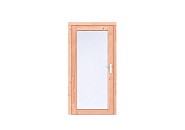 Douglas Volglas enkele deur Prestige 108x209 cm. linksdraaiend scharnieren RVS beslag onbehandeld. ~
