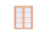 Douglas Volglas dubbele deur Prestige 168x209 cm. scharnieren RVS beslag onbehandeld. ~