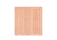 Douglas dichte dubbele deur Prestige 201x209 cm. scharnieren RVS beslag onbehandeld. ~