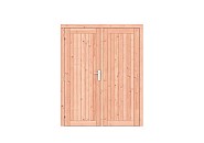 Douglas dichte dubbele deur Prestige 168x209 cm. scharnieren RVS beslag onbehandeld. ~
