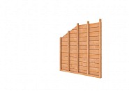 Douglas wandpakket t.b.v. enkelzijdige zijwand kapschuur Comfort, onbehandeld. ~