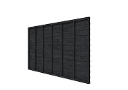 Douglas wandpakket t.b.v. enkelzijdige wand Comfort/DHZ 371x224 cm. zwart geïmpregneerd. ~