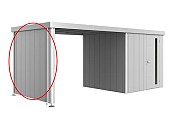 Zijwand voor Zijdak voor berging Neo Gr. 2A/2B/2C/2D zilver-metallic ~