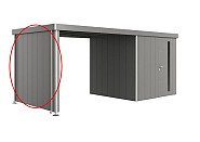 Zijwand voor Zijdak voor berging Neo Gr. 2A/2B/2C/2D kwartsgrijs-metallic ~