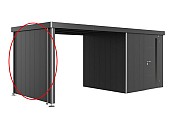 Zijwand voor Zijdak voor berging Neo Gr. 2A/2B/2C/2D donkergrijs-metallic ~