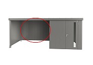 Achterwand voor Zijdak voor berging Neo kwartsgrijs-metallic ~