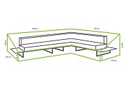 Beschermhoes Bora Bora Links Charcoal (366/105x292/105x60/35 cm) ~