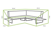 Dawson lounge set cover 252/86x252/86x70/25 cm. ~