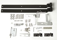Aluminium beslagset hoek (tbv tuinhekken) 4 stuks in blisterverpakking bc ~