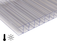 Polycarbonaat plaat X-Structuur 16mm helder 980x4000mm ~