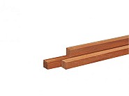 Azobe Hardhouten paal fijnbezaagd, gepunt 6x6x200 cm. ~