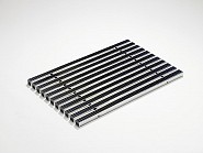 ACO schoonloper alu met zwarte rubber stroken 75x50x2 cm. ~