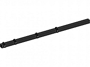 Hillfence metalen hoekpaal, inclusief aansluitingset en afdekkap, 6x6x160 cm, zwart ~