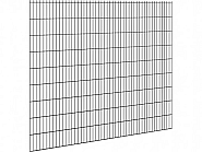 Hillfence metalen scherm, dubbele staafmat, 250x183 cm, zwart ~