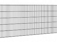 Hillfence metalen scherm, dubbele staafmat, 250x103 cm, zwart ~