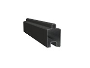 Dual Straight Graphite Black alu onderprofiel voor df1b150 200 cm. ~