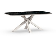 Orion Dining Table Trespa Marble Creme White 180x100x75 cm. ~