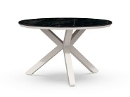 Orbital Dining Table Trespa Marble Creme White 120 - Ø75 cm. ~