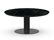 Morena Low Dining Table Trespa Marble Charcoal 120 - Ø68 cm. ~