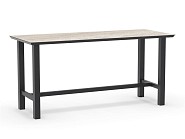 Bar Table Trespa Travertin 210x80x105 cm Charcoal ~