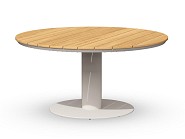 Moreno Dining Table Teak 150 cm  Creme White ~