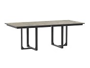 Nida Alu Dining Table Dekton Ceppo 220x100 cm Charcoal ~