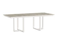 Nida Alu Dining Table Dekton Ceppo 220x100 cm Creme White ~