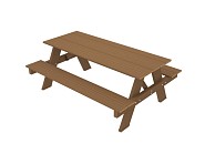 NTW picknicktafel bladmaat 180x70 cm. Teak ~