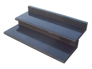 Bastrede L-element grijs of zwart 120x42x15 cm. ~