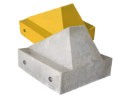 Schrikblok (schampblok) grijs 60x50x40 cm. ~