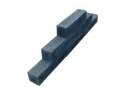 Stapelblok Oud Hollands zwart 60x20x20 cm. ~