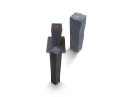 Poer Oud Hollands zwart 1 huls M16 - 60x20x20 cm. ~