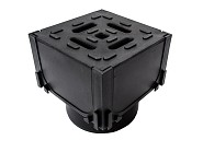 ACO Hexaline 2.0 hoek incl. zwart kunst. rooster met Ø110mm spie onderuitloop ~