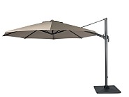 Banús zweefparasol exclusief (kruis)voet.  dubbele knikfunctie Taupe (350 cmØ) ~