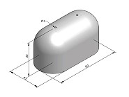 Jumboblok 90x49x45 (LxBxH) Grijs Met Verankeringsgaten ~