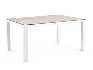 Briga Dining Table Trespa Travertin 180 x 100 cm Creme White ~